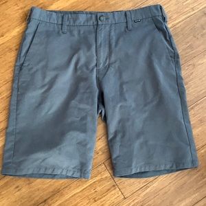 Hurley (Nike dry fit) gray shorts sz 32 9 1/2 inseam